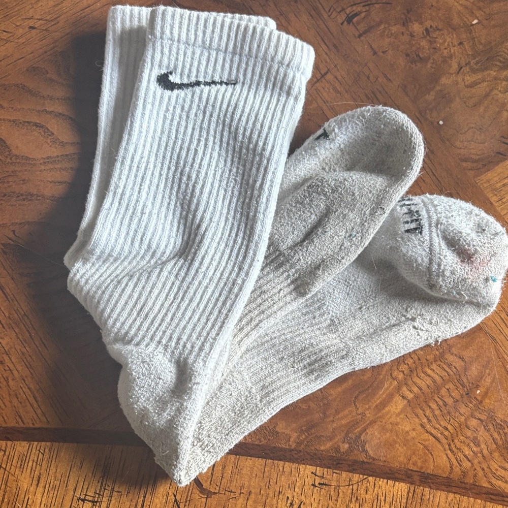 Nike white high socks